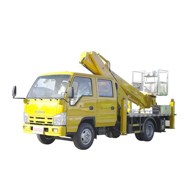 I SUZU ELF Double Row Cab Aerial Lift Bucket Truck 14M 20M Hydraulic Aerial Work Platform Truck for 