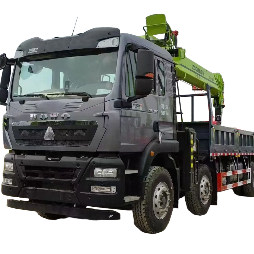 Sinotruk Howo 8x4 Mobile Crane 14 Ton Telescopic Knuckle Boom with 16m Lifting Height High Efficienc