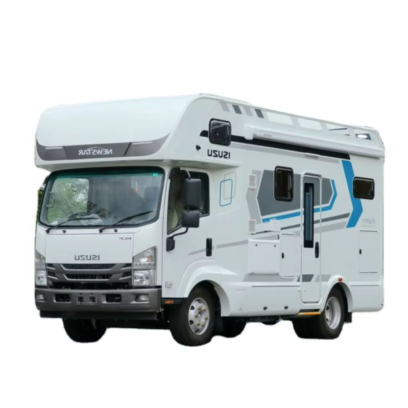 Isuzu 700P New Camper Van with 5.2L Diesel Engine Light Interior for Climbing Mountains and Crossing